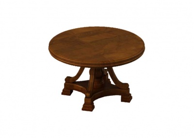 51'' Solid Wood Pedestal Dining Table