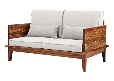 solid wood love seat