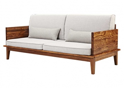 solid wood Three-person sofa