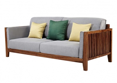 solid wood Three-person sofa