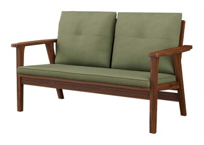 solid wood love seat