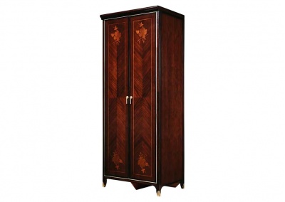 Solid wood four-door wardrobe