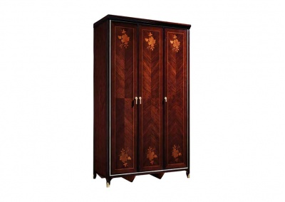 Solid wood four-door wardrobe