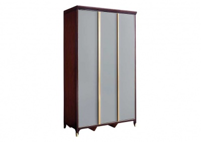 Solid wood four-door wardrobe