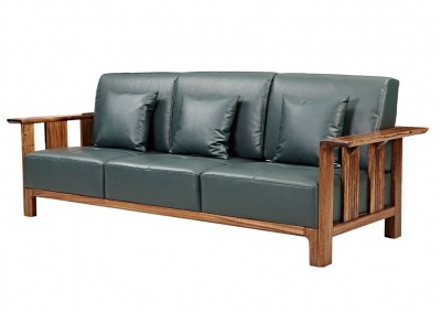 solid wood Three-person sofa