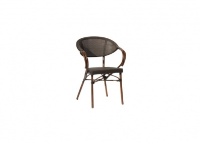 Mesh And Aluminum Cordoba Out Dining Chair