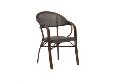 Mesh And Aluminum Cordoba Out Dining Chair