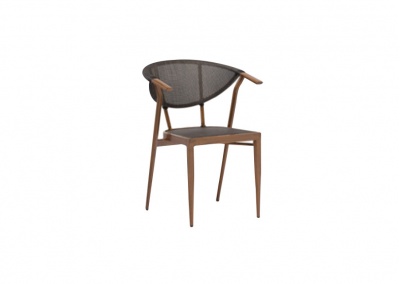 Mesh And Aluminum Cordoba Out Dining Chair