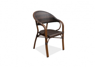 Rattan Weave  Out Dining Chair 