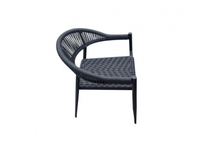 Rattan Weave  Out Dining Chair 