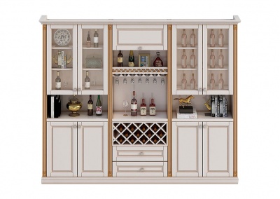 Solid wood wine cabinet