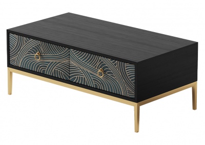 Solid wood printing coffee table