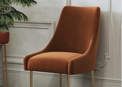 Velvet dining chair