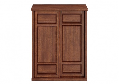 Solid wood two-door wardrobe