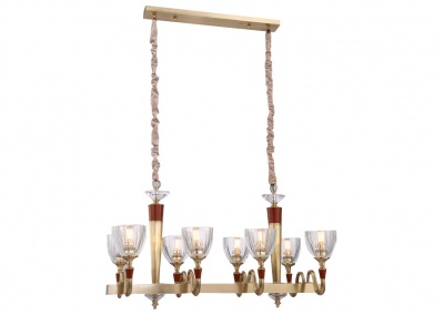 8-Light Linear Chandelier 