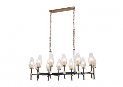 12-Light Linear Chandelier 