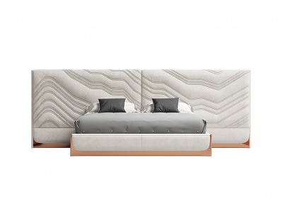 Fabric platform bed