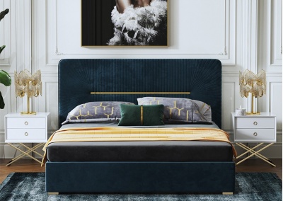 Fabric platform bed