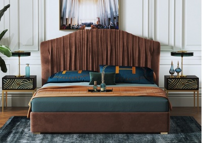 Fabric platform bed