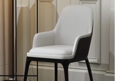 Leather dining chair