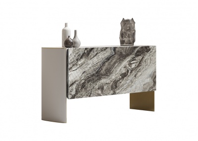 Imitation marble console cabinet