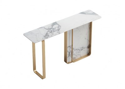 Marble console cabinet