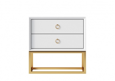 Double drawer bedside table