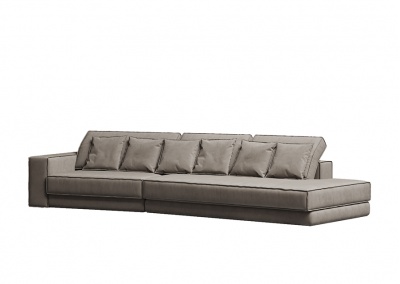 Modern matte leather sofa