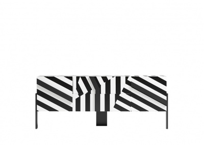 Black and white modern TV cabinet