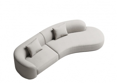 Curved multi-seat sofa