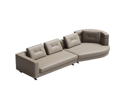 Leather modular sofa