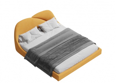 Fabric platform bed