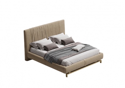 Fabric platform bed