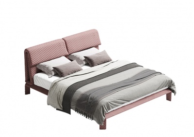 Fabric platform bed