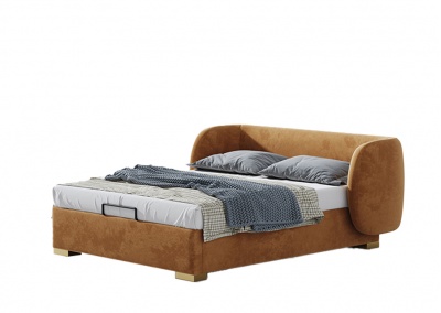 Fabric platform bed