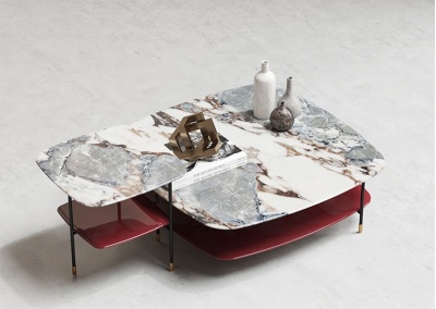 Marble round coffee table