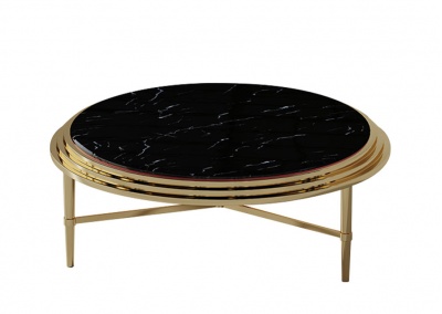 Marble round coffee table