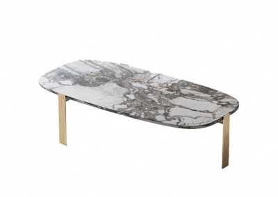 Rock slab coffee table