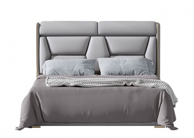 Leather platform bed