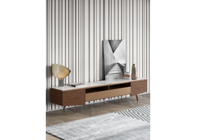 Porcelain tile TV cabinet