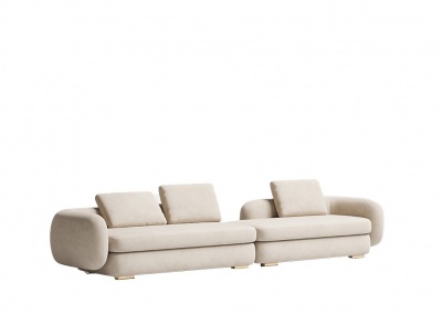 Chaise longue sofa for three