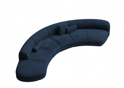 Curved multi-seat sofa