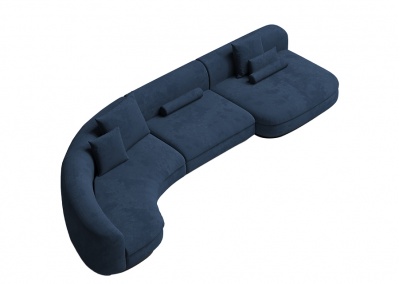 Curved multi-seat sofa