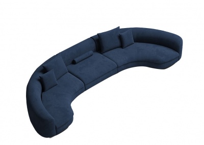 Curved multi-seat sofa