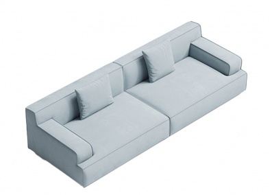 Multi-seater sofa with foot pedals