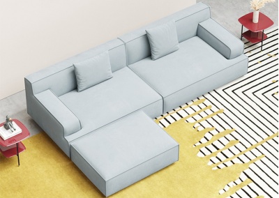 Multi-seater sofa with foot pedals