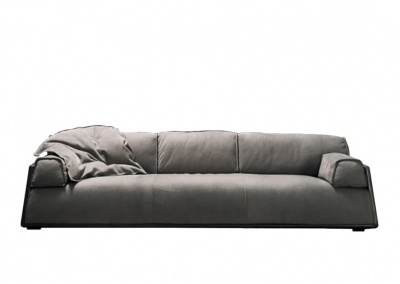 Multi-seat leather sofa