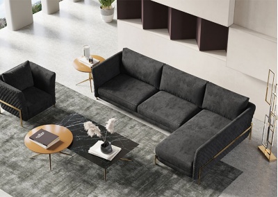 Fabric multi-seat sofa