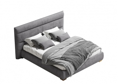 Leather platform bed